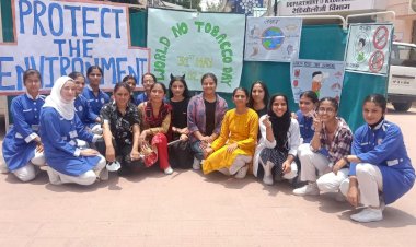 माता पद्मावती कालेज आफ  नर्सिंग में तम्बाकू निषेध दिवस