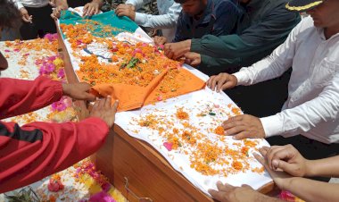 सैन्य सम्मान के साथ पंचतत्व में विलीन हुए सैनिक टीका राम