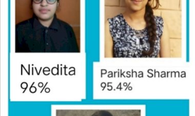 ए.वी.एन निवेदिता ने स्कु ल में प्रथम स्थान प्राप्त किया