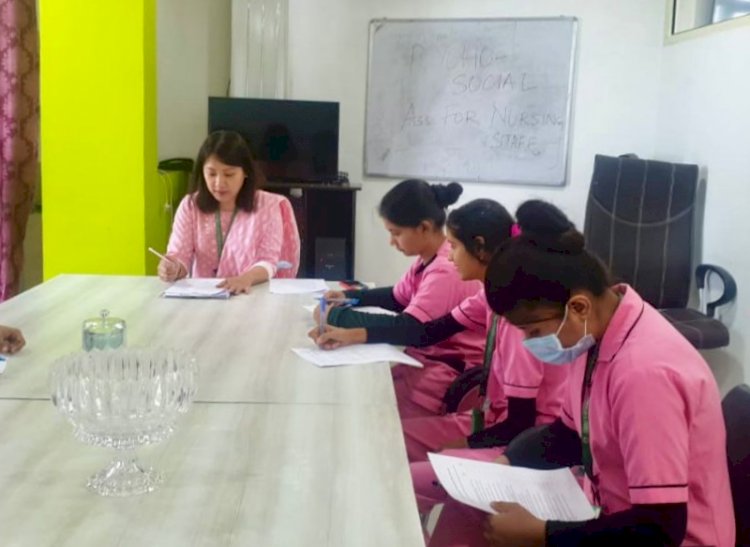 अस्पताल में किया गया "मेन्टल हेल्थ ऑफ़ एम्प्लॉई " चेकअप टेस्ट