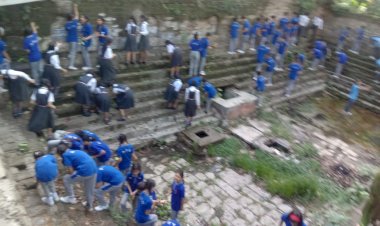 ए वी एन मोनाल इको क्लब ने नौणी के बाग में की जल बावड़ी की साफ  सफ ाई