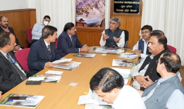 मुख्य सचिव की नाबार्ड के अध्यक्ष साथ बैठक