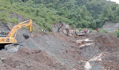 पांवटा साहिब -शिलाई नेशनल हाईवे कच्ची ढांग के पास धंसना शुरू