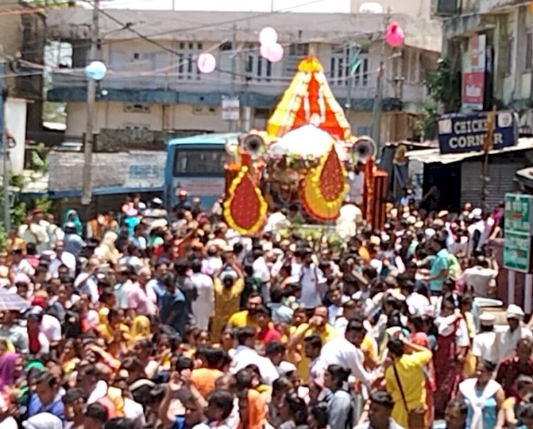 भगवान श्री जगन्नाथ रथ यात्रा  में आस्था क ा जन सैलाब उमड़ा