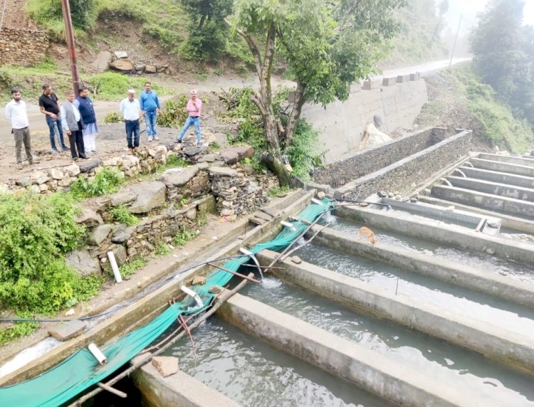 नोहराधार में ट्राउट फिश फार्म का निरीक्षण कर कृषि मंत्री वीरेंद्र कंवर ने बढ़ाया किसानों का हौसला