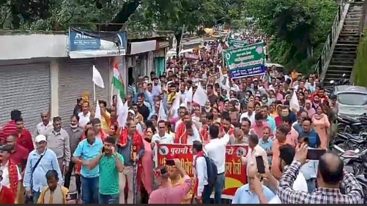 नाहन में पेंशन बहाली को लेकर संकल्प रैली..... मांग पूरी नहीं हुई तो करेंगे आगामी विधानसभा सत्र का करेंगे घेराव