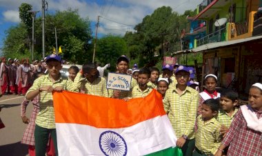 रा. व.मा विद्यालय जमटा के छात्रों निकाली रैली