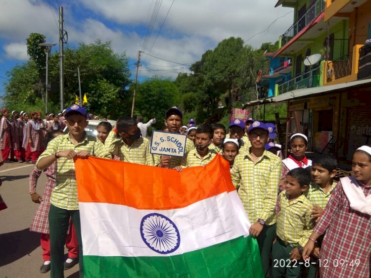 रा. व.मा विद्यालय जमटा के छात्रों निकाली रैली