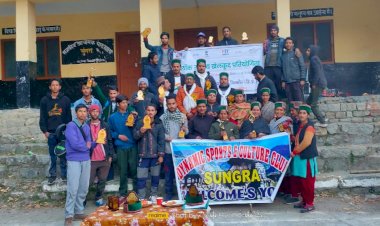 नेहरू युवा केन्द्र ने आयोजित की  खण्ड स्तरीय खेल प्रतियोगिता  युवा मंडल बरी ने मारी वॉलीबॉल में बाजी