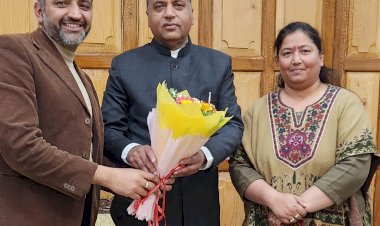 पूर्व मुख्यमंत्री जयराम ठाकुर को भाजपा विधायक दल का नेता चुने जाने पर  बधाई दी