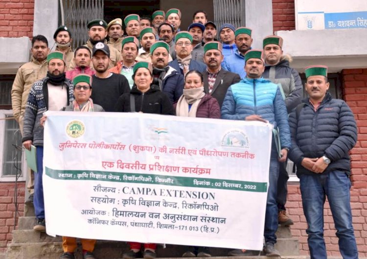 हिमालयन वन अनुसंधान संस्थान शिमला ने रिकांगपिओ में आयोजित किया एक दिवसीय प्रशिक्षण कार्यक्रम