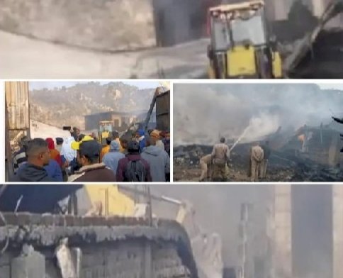 इंडस्ट्रियल एरिया में भीषण अग्निकांड, दो मजदूरों की मौत, करोड़ों का प्लास्टिक वेस्ट जल