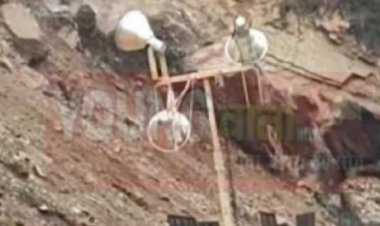 नेशनल हाईवे 707 पांवटा-शिलाई मार्ग पर किस तरह दरक रहे पहाड़ पढिये.......