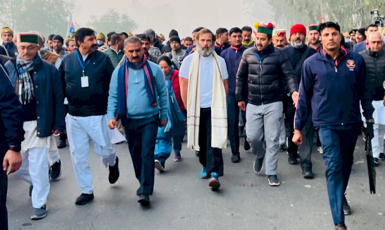 एकता और सौहार्द का संदेश देने के उद्देश्य से आरम्भ की भारत जोड़ो यात्रा- राहुल गांधी हिमाचल प्रदेश के मानसर पहुंचने पर भारत जोड़ो यात्रा का गर्मजोशी से स्वागत
