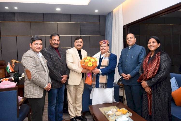नड्डा से दिल्ली में भेंट की और उनको एक बार फिर राष्ट्रीय अध्यक्ष चुने जाने पर शुभकामनाएं दी