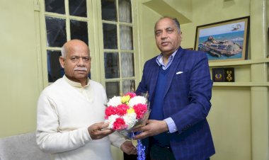 नेता प्रतिपक्ष जयराम ठाकुर ने  राज्यपाल शिव प्रताप शुक्ल का कुशल क्षेम जाना