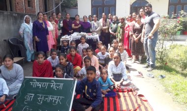 किशोरी का पिटारा’ प्रश्नोत्तरी से किया कई शंकाओं का समाधान...... पोषण मेलों में बच्चों के लिए आयोजित की प्रतिस्पर्धाएं, अनीमिया जांच भी की गई