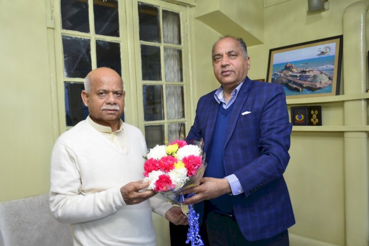 नेता प्रतिपक्ष जयराम ठाकुर ने राज्यपाल शिव प्रताप शुक्ल का कुशल क्षेम जाना