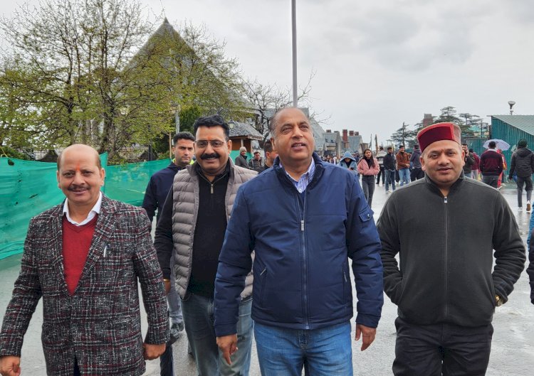 नेता प्रतिपक्ष जयराम ठाकुर ने शिमला के रिज मैदान पर सैर की........ बजट में भाजपा सरकार द्वारा शुरू की गई जनकल्याणकारी योजनाओं का जिक्र नहीं : जयराम