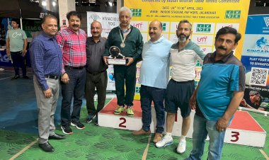 68 वर्षीय डा पीटर डिसूजा ने..... यूटीटी नेशनल मास्टर्स टेबल टैनिस प्रतियोगिता में पाया दूसरा स्थान.....