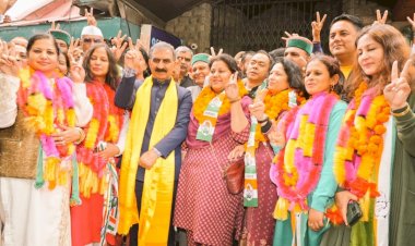 शिमला नगर निगम में कांग्रेस की जीत ...... 34 में से 24 पार्षद विजयी .....