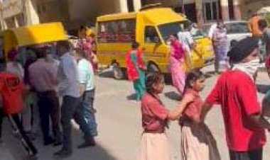 उद्योग में गैस रिसाव से स्कूल के दस बच्चे बेहोश , अस्पताल में उपचाराधीन.....