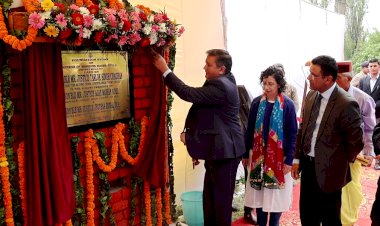 कार्यवाहक मुख्य न्यायाधीश, न्यायमूर्ति तरलोक सिंह चौहान ने.......सेशन्स हाउस कुल्लु के एनेक्सी भवन किया  का शिलान्यास....