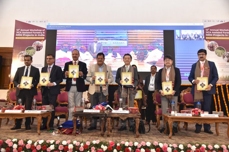 भारत में जायका द्वारा वित्त पोषित वानिकी और एनआरएम परियोजनाओं की तीन दिवसीय 24 से 26 मई, 2023 तक 12 वीं वार्षिक कार्यशाला का शुभारम्भ.........   सुखविंदर सिंह ठाकुर, मुख्यमंत्री हिमाचल प्रदेश ने वर्चुअली किया......