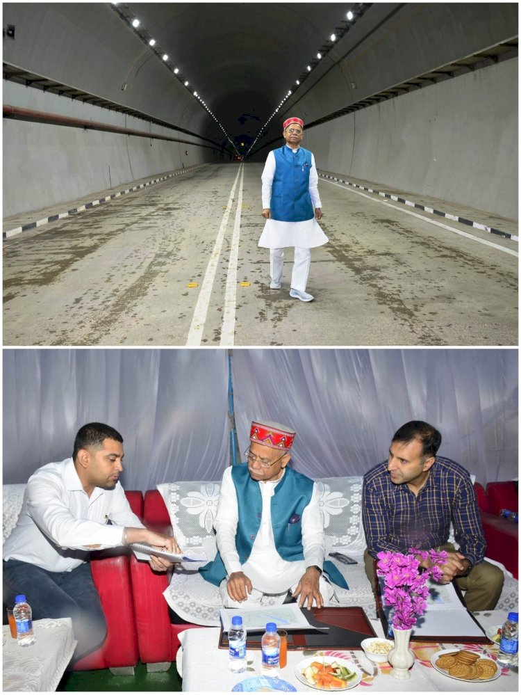 राज्यपाल ने कीरतपुर-मनाली फोरलेन परियोजना का जायजा लिया,,,,,, भरेड़ी में भूमिगत रेलवे क्रासिंग स्थल का दौरा किया,,,,,