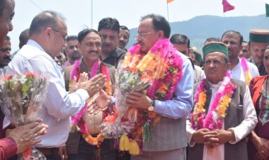 उद्योग मंत्री ने...... द्राबिल के गणोकाधार में 2.36 करोड रुपए की पेयजल योजना का शिलान्यास किया.....