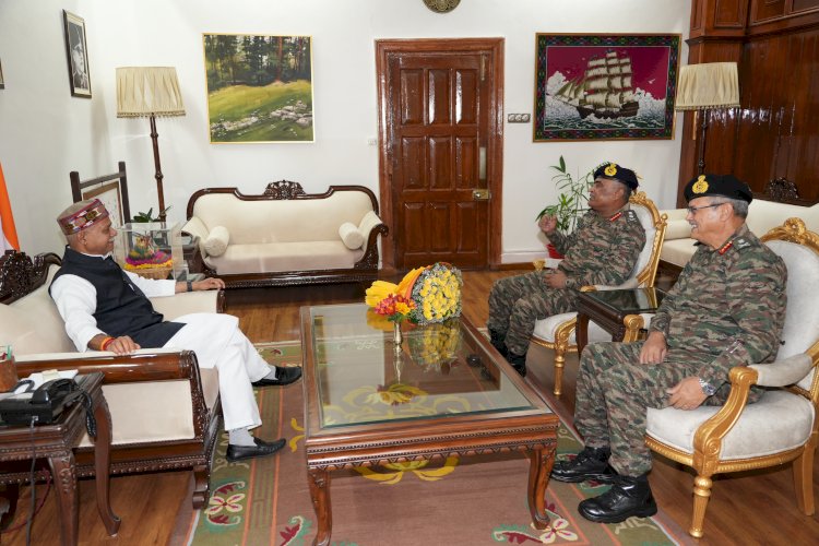 राज्यपाल से,,,,,,, थल सेना अध्यक्ष जनरल मनोज पांडे ने भेंट की,,,,,,,