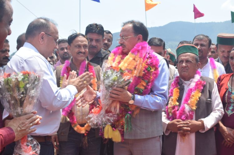 उद्योग मंत्री ने...... द्राबिल के गणोकाधार में 2.36 करोड रुपए की पेयजल योजना का शिलान्यास किया.....