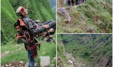 हमारी भी सुनो सरकार......... सिरमौर के देवना गांव के लोगों ने लोक निर्माण मंत्री से लगाई से गुहार पूछा सड़क कब  बनेगी हमारे गांव......