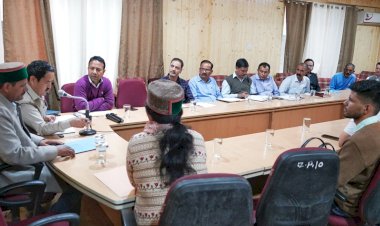 जिला परिषद  किन्नौर  की औचक बैठक.......आनलाईन ई-जीएस पोर्टल  पर    1 करोड़ 21 लाख 87 हजार रुपये की राशि स्वीकृति.....