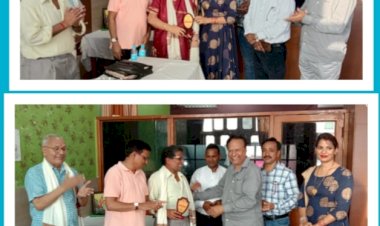 शंखनाद के साहित्यिक सम्मेलन में कवियों ने बरसाये सावन के अनेकों रंग ...वरिष्ठ साहित्यकार समाजसेवी दीनदयाल वर्मा की 'पुस्तक प्रकृति पन्नों से ' का भी हुआ विमोचन ......