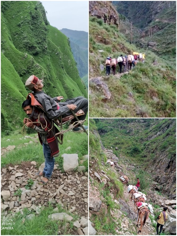 हमारी भी सुनो सरकार......... सिरमौर के देवना गांव के  लोगों लोक निर्माण मंत्री से लगाई से गुहार पूछा सड़क कब  बनेगी हमारे गांव......