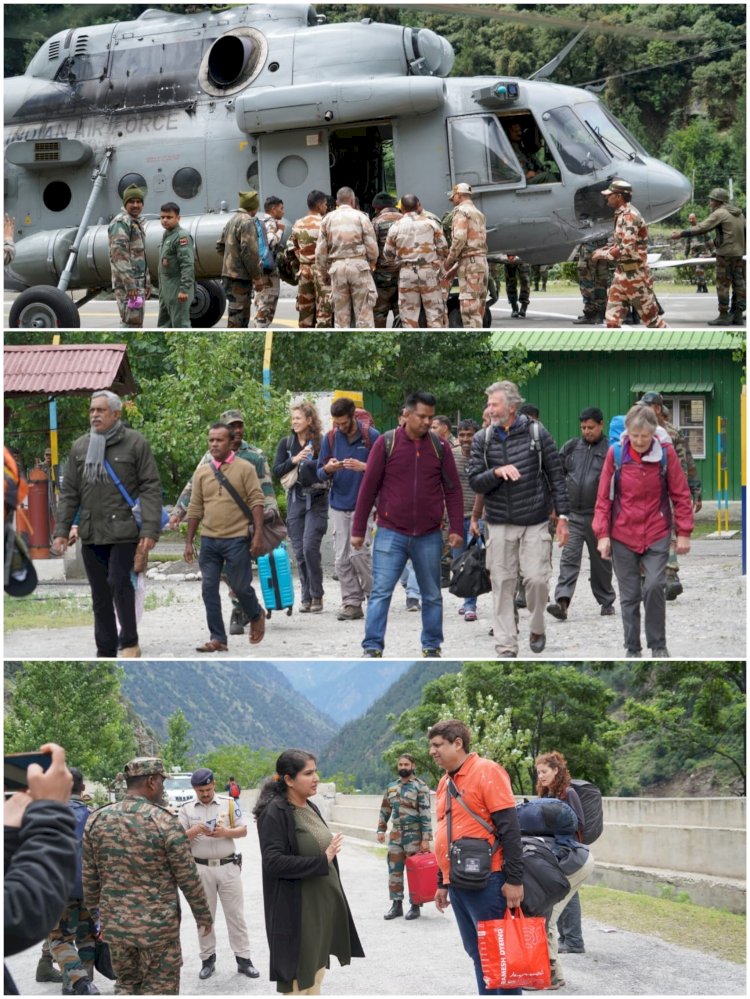 सांगला में फंसे 118 पर्यटकों को सुरक्षित निकाला ......... भारतीय सेना, आईटीबीपी, जिला पुलिस व गृह रक्षा के सहयोग से बचाव अभियान.....