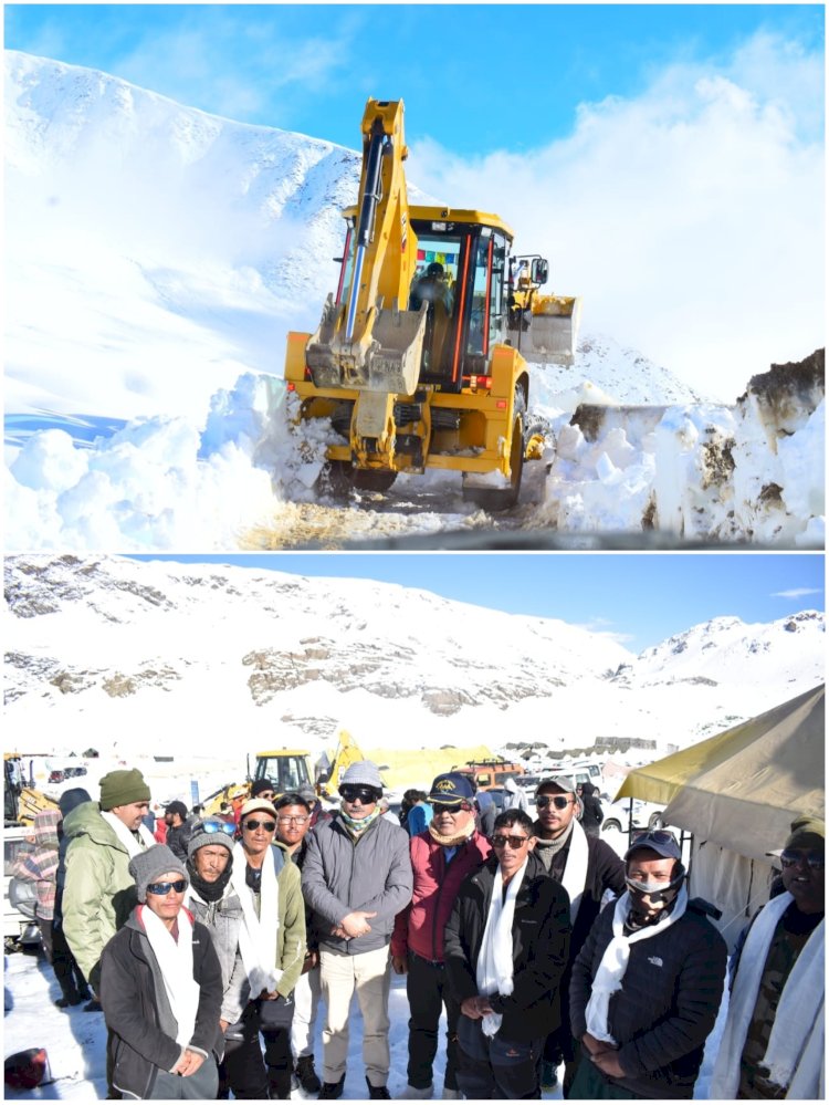 स्पीति के युवा और महिलाओं ने रेस्क्यू में निभाई अहम भूमिका..... 70 के करीब स्पीति के युवा,30 महिला मंडल लोसर की सदस्य रहीं शामिल......