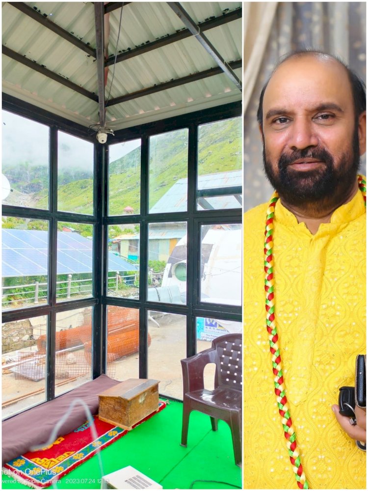 ऊना के प्रसिद्ध उद्योगपति महिन्दर शर्मा द्वारा केदारनाथ मन्दिर के लिए ग्लास हाउस दान किया......