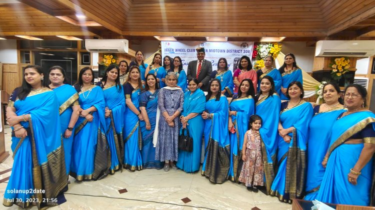 ऊषा ठाकुर बनी....इनरव्हील क्लब सोलन मिडटाउन की प्रधान रैना गुप्ता बनी सचिव......