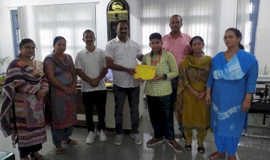 जूडो के गोल्ड मैडलिस्ट हर्ष को किया पुरस्कृत.....