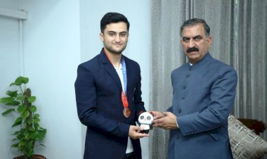मुख्यमंत्री ने सूर्य प्रताप सिंह बांश्टू को कांस्य पदक जीतने पर बधाई दी.......