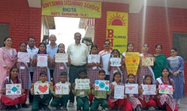 भोटा स्कूल में नारा लेखन और चित्रकला प्रतियोगिता से दिया नशा निवारण का संदेश.......