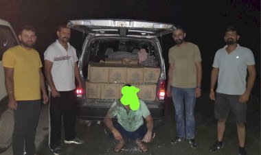 सतौन -तिलोरधार सड़क मार्ग पर पुलिस ने  पकडी शराब की बड़ी खेप,आरोपी के वाहन से 489 शराब की बोतलें बरामद......