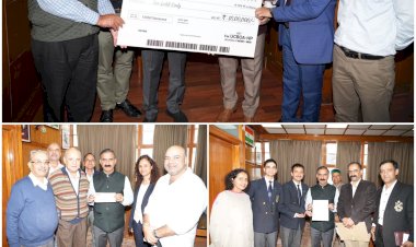 विभिन्न संस्थानों ने मुख्यमंत्री को,आपदा राहत कोष में दिए 36 लाख रूपये.....