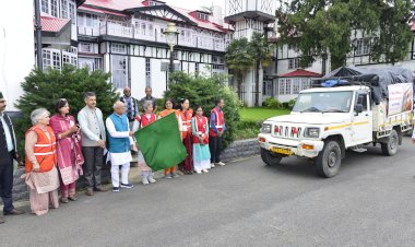 राज्यपाल ने राहत सामग्री के तीन वाहन रवाना किए......