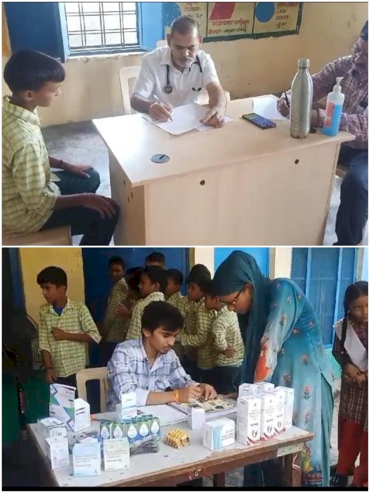 आँखों एवं जनरल फिजिशियन का मुफ्त कैंप 85 लोगों ने लिया लाभ ......
