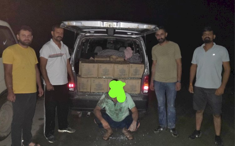 सतौन -तिलोरधार सड़क मार्ग पर पुलिस ने पकडी शराब की बड़ी खेप,आरोपी के वाहन से 489 शराब की बोतलें बरामद......