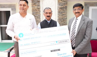 माता चिंतपूर्णी मंदिर न्यास ने आपदा राहत कोष के लिए 2 करोड़ रुपये का अंशदान किया......