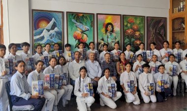 बंदरोल जवाहर नवोदय विद्यालय ,में विज्ञान ज्योति स्कॉलरस को सी-स्टेम किट का वितरण......